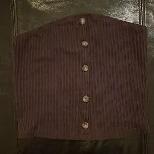 American Eagle brown tube top with 5 buttons size small